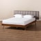 Baxton Studio Brita Grey Upholstered Walnut Finished Wood King Size Bed 157-9564 - alternate 5